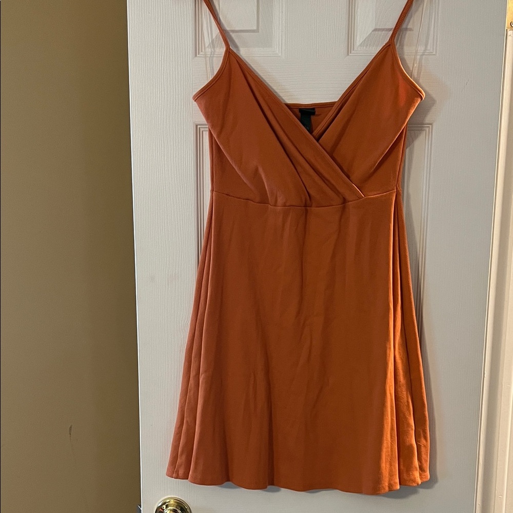 Wild Fable Rust Mini Dress with Wrap Front